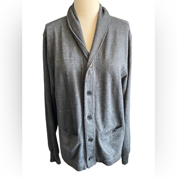 Gap Gray professors button up cardigan men’s XL - Picture 1 of 6